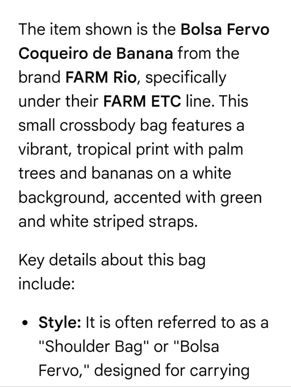 Farm Rio Bolsa Fervo Coqueiro De Banana Crossbody - Picture 12 of 13